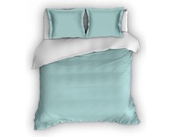 Romanette Comtesse - Flanel - Dekbedovertrek - Tweepersoons - 200x200/220 cm + 2 kussenslopen 60x70 cm - Groen/wit