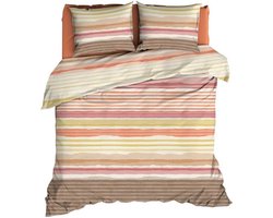 Romanette Donnie Dekbedovertrek - Lits-jumeaux - 240x200/220 cm - Coral