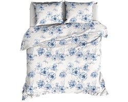 Romanette Filippa Dekbedovertrek - Tweepersoons - 200x200/220 cm - Blauw