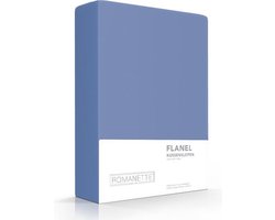 Romanette - Flanel - Kussenslopen - Set van 2 - 60x70 cm - Jeans