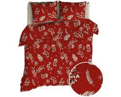 Romanette - Flanel Red Print - TE14384 - B 240 x L 200 cm/B 240 x L 220 cm - Lits-jumeaux -