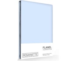 Romanette flanellen kussenslopen (set van 2) - Blauw - 60x70 cm