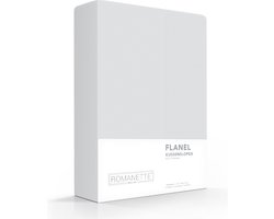 Romanette flanellen kussenslopen (set van 2) - Silver - 60x70 cm