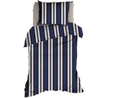 Romanette Florian Dekbedovertrek - Eenpersoons - 140x200/220 cm - Navy