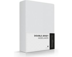 Romanette Hoeslaken Double Jersey Zilver-140/150 x 200/210/220 cm