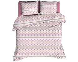 Romanette Kapla Dekbedovertrek - Lits-jumeaux - 240x200/220 cm - Rose