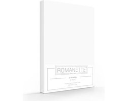 Romanette Kussenslopen Katoen Wit (2 Stuks) - 65 x 65 cm - [Wit]