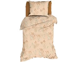 Romanette Les Alpes Dekbedovertrek - Eenpersoons - 140x200/220 cm - Peach/Terra