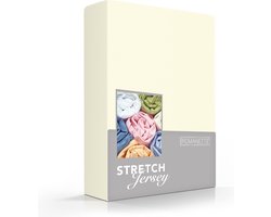 Romanette Luxe Jersey Hoeslaken - Tweepersoons  (140/150x200/210/220 ) - Ivoor