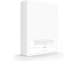 Romanette Luxe Katoen Laken Tweepersoons 200x250 - Wit