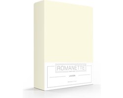 Romanette Luxe Katoen Laken Tweepersoons 200x260 - Ivoor