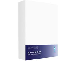 Romanette Matrasbeschermer - Wit Molton - (hoekhoogte 40 cm ) TE734712 - B 160 x L 200 cm - Tweepersoons Waterdicht/Anti-allergisch/Antihuisstofmijt/Antibacterieel/Luchtdoorlatend/Kookwasbestendig/Machinewasbaar - Geschikt voor Matras
