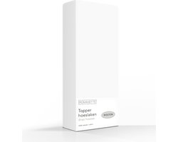Romanette molton topper hoelaken, wit, 180 x 210 cm, 100% katoen