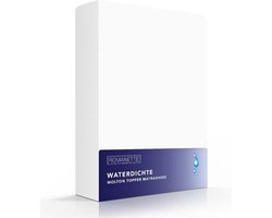 Romanette Molton Topper Wit, 100% katoen met polyurethaan laag tot 10 cm hoekhoogte 2-persoons 140x200