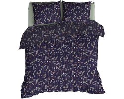 Romanette Muriel Dekbedovertrek - Tweepersoons - 200x200/220 cm - Blauwgrijs