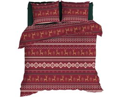 Romanette Noelle Dekbedovertrek - Lits-jumeaux - 240x200/220 cm - Rood