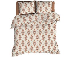 Romanette Ottoman Dekbedovertrek - Tweepersoons - 200x200/220 cm - Terra