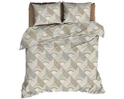 Romanette Pantheon Dekbedovertrek - Lits-jumeaux - 240x200/220 cm - Beige/Grijs