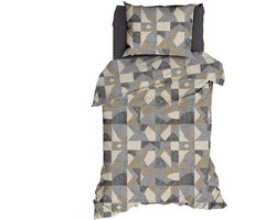 Romanette Pictet Dekbedovertrek - Eenpersoons - 140x200/220 cm - Grijs