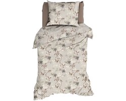 Romanette Richelle Dekbedovertrek - Eenpersoons - 140x200/220 cm - Beige