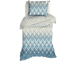 Romanette Snuggle Dekbedovertrek - Eenpersoons - 140x200/220 cm - Blauw