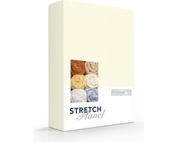 Romanette stretch flanel hoeslaken - Ivoor - 2-persoons (140/150x200/220 cm)