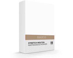 Romanette stretch molton matrasbeschermer, 80% katoen, 20% polyester, 160 x 200 cm, hoekhoogte 30 cm