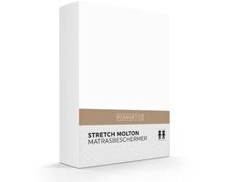 Romanette stretch molton matrasbeschermer, 80% katoen, 20% polyester, 180 x 210 cm, hoekhoogte 30 cm