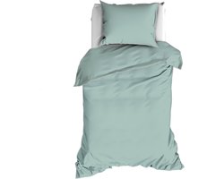 Romanette Visconti Dekbedovertrek - Eenpersoons - 140x200/220 cm - Saliemineral/Wit