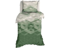 Romanette Wallis Dekbedovertrek - Eenpersoons - 140x200/220 cm - Mineral