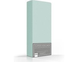 Romanette Zachte Dubbel Jersey Topper Hoeslaken - Tweepersoons (140/150x200/210/220 cm) - Groen