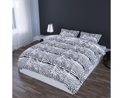 Romanette Zebra dekbedovertrek Zwart Lits-jumeaux (270x200/220 cm + 2 slopen)