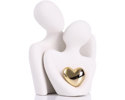 Romantische mini-sculptuur - decoratie voor liefde - 1 stuk - porselein - 8 cm