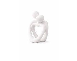 Romantische witte keramische paar sculptuur - abstract minnaar beeld - perfect voor decoratie