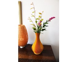 Rome Vaas Zijde Goud | 32CM | Woonaccessoires | Home Deco | Binnen Decoratie - Professionele 3D Print - 100% Waterdicht