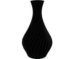 Rome Vaas Zwart | 32cm | Woonaccessoires | Home Deco | Binnen Decoratie - Professionele 3D Print