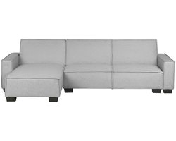 ROMEDAL - Hoekslaapbank - Lichtgrijs - Rechts - 290 cm - Polyester