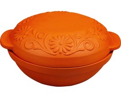 Romeinse pot rond 4 liter  - Aardewerk ovenschaal