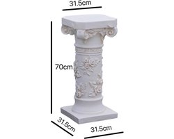 Romeinse zuil - Pilaar decoratie - Feestelijke aankleding - Magnesiumoxide materiaal - Naturel