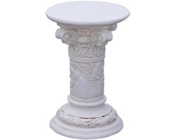 Romeinse zuil - Pilaar decoratie - Feestelijke aankleding - Weerbestendig materiaal - 254 cm - Wit