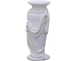 Romeinse zuil - Pilaar standaard - Decoratie plaatsen - Weerbestendig materiaal - One Size - Wit