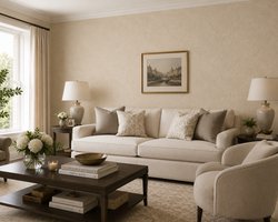 Ronald Redding Designs Vliesbehang – Beige Taupe Damast – Luxe Klassiek Behang – 68,6 x 822 cm – 5,63 m²