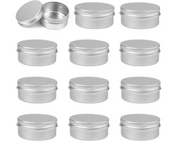 Rond Aluminium Potje 50ml - Luchtdicht - 10 Stuks