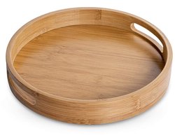 Rond Bamboe Dienblad - Duurzaam en Creatief - 1 stuk - 25x25cm