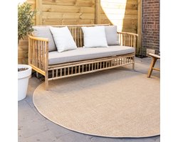 Rond Buitenkleed Jute Excellent Outdoor Bruin - Rond 160 Ø - (M)