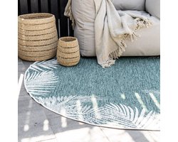 Rond Buitenkleed Leaf - Groen - dubbelzijdig - EVA Interior - Rond 240 Ø - (XXL)