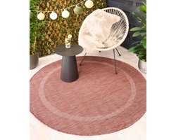 Rond buitenkleed - Sunset rood 160 cm rond