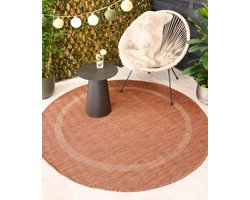 Rond buitenkleed - Sunset terracotta 120 cm rond