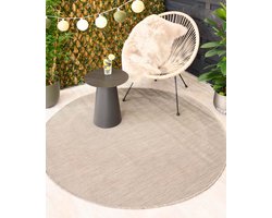 Rond buitenkleed - Sunset zilver 120 cm rond