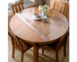 Rond Doorzichtig 2,2mm Dik Tafelzeil 120cm � - Transparant helder - opgerold verzonden
